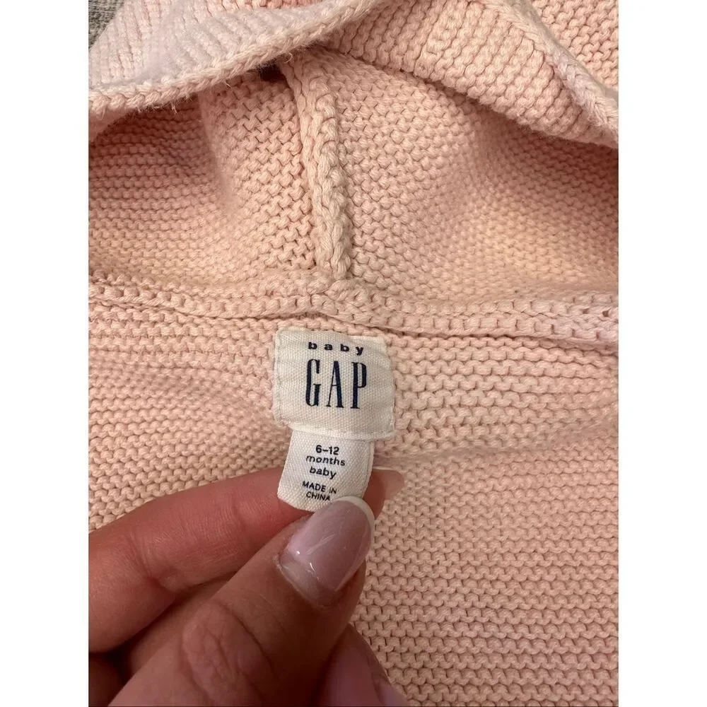 GAP Baby Bear Cardigan Milkshake Pink 6-12MO
